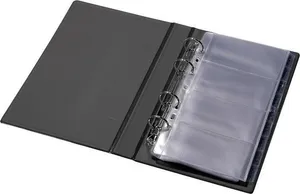 Vizitkár krúžkový, na 200 ks, PANTAPLAST, čierny